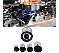 Capuchon universel de brûleur à gaz, couronne et capuchon de flamme, 6 hottes et 5 diffuseurs de flamme pour poêles Sabaf (concave)