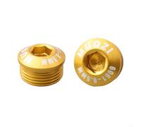 Capuchons anti-poussière filetés M14Xp1.0 pour pédales de vélo de 14 mm en alliage d'aluminium - Extrémité de protection pour l'entretien du cyclisme - Noir, rouge, or, argent (5 mm)