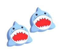 Capuchons antidérapants en silicone pour manette de console Switch 2 avec motifs amusants - Panda, requin, patte de chat, fleurs - Coque de protection souple pour manette de console Switch 2 (bleu)