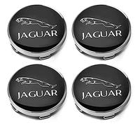 Capuchons Centraux Moyeu de Voiture, Pour Jaguar F-Type XF XJ I-PACE XE, 60 Mm, Couvercle Décoration Roue Anti-poussière Étanche, Centre Roue avec Autocollant D'emblème Logo, Accessoires Extérieurs