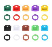 Capuchons colorés en silicone adaptés pour une identification facile et la protection des clés de porte d'entrée dans des styles ronds et carrés