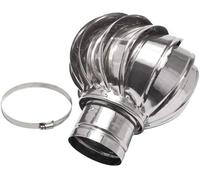 Capuchons de cheminée rotatifs en acier inoxydable - Anti-courant d'air pour pots de cheminée standard, solution de toiture durable et résistante aux intempéries