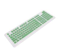 Capuchons de clavier en hauteur OEM - Design ergonomique - Durable - Résistant à l'usure pour la plupart des claviers mécaniques (fromage vert blanc)