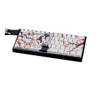 Capuchons de clavier mécanique de remplacement, 60 keycaps | Légendes sur les côtés du capuchon, faces supérieures avant-gardistes, composition de fleurs de prunier noires