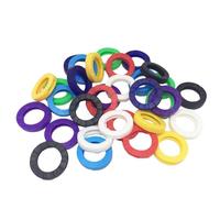 Capuchons de clés élastiques en plastique, 40 pièces, marqueurs ronds de couleur aléatoire 1 pouce, identifiants pour la maison, le bureau, le détaillant, l'entrepôt, l'organisateur clés