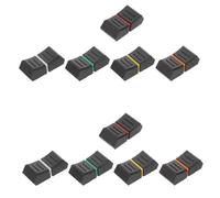 Capuchons de Fader de Console Audio en Caoutchouc 25x12x8mm, 10 Pièces, Couleurs Assorties Noir/blanc, Noir/rouge, /jaune, /orange, /vert, Remplacement pour