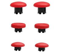 Capuchons de joystick 6 en 1 de rechange pour manette PS5 Edge, manettes interchangeables pour manette PS5 Dualsense, manettes analogiques pour manette PS5 Dualsense Edge (rouge)