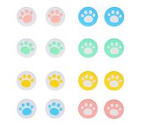 Capuchons de Joystick à Pouce 16 Pièces en Silicone Motif Patte de Chat | Poignée Antidérapante, Toucher Confortable, Lot pour Manette de Jeu, Compatible Console Portable et Pro