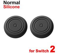 Capuchons de Joystick pour Console Switch 2,capuchon de poignée de pouce en Silicone souple pour Switch2 Joypad - 1Pair Normal Black