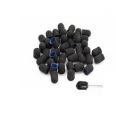 Capuchons de ponçage Lot de 50 bandes abrasives for ponceuses à ongles, tailles multiples, multicolores, grains 80/120/180(16-25 Black 120)