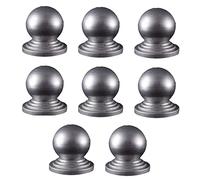 Capuchons de poteaux de clôture, 8 Pack Metal Fence Ball Post Caps Galvanized Steel Multiple Sizes(75x75mm)
