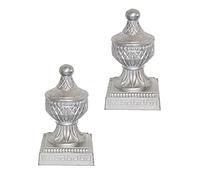Capuchons de poteaux de clôture, Aluminum Fence Post Caps Waterproof Silver Multiple Sizes Pack of 2(100x100mm)