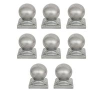 Capuchons de poteaux de clôture, Fence Post Caps Galvanized Square Sphere Pack of 8 Multiple Sizes