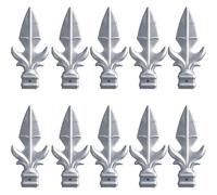 Capuchons de poteaux de clôture, Fence Post Caps Pack of 10 Galvanized Steel 25x25mm Pyramid Cover Silver
