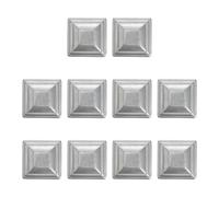 Capuchons de poteaux de clôture, Square Fence Post Caps Silver Pack Of 10
