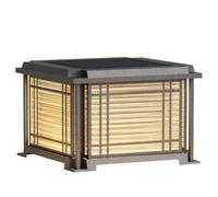 Capuchons de poteaux solaires Lumière de colonne noire moderne Lampe de capuchon de pilier LED à énergie solaire Lanterne de boîte aux lettres étanche Éclairage de paysage extérieur Boîtier extérieur
