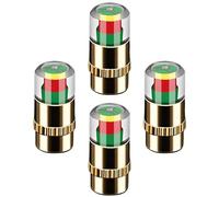 Capuchons de pression des pneus avec capteur - 4 pièces 2.4 Bar 36 Psi 3 Couleurs Moniteur facile à lire - Manomètre de pression des pneus | Pour voitures motos camions SUV Remorques Véhicules