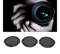 Capuchons de protection pour lentilles compactes en lot de 3, 55 mm - Système de fixation par pince en plastique léger
