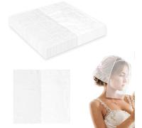 Capuchons de Protection pour Maquillage Couvre-Visage Jetables en Non-Tissé Capuchons de Protection Respirants Gardez le Maquillage et les Vêtements Bien Rangés pour S'Habiller Mariages Voyages 25 PCS