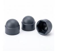 Capuchons de Protection pour Vis M10 - pour e 17 mm - Gris Anthracite RAL 7016 en Plastique - 50 Pièces - Cache-écrous Hexagonaux