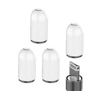 Capuchons de Rechange pour Apple Pencil 1re génération (4 pièces) Cache Embout et Bouchon de Charge Protection Anti poussière Accessoire pour iPad Pro Air Mini Adaptateur Recharge en Silicone Blanc