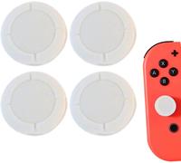 Capuchons de Rechange pour Joystick de Manette Switch-Protège-joysticks en Silicone pour Switch/Lite,Accessoires Grip 3D,Protection antidérapante,Quatre Couleurs (Blanc)