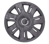 Capuchons de roue 16 pouces N-Power enjoliveurs ABS graphite laqués 4 pièces