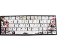 Capuchons de touches 60 % 80 touches en forme de fleur de prunier PBT - Profil cerise - Capuchons de touches allemands pour 61/64/68 ANSI/ISO Disposition Cherry MX - Clavier mécanique