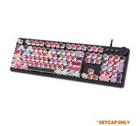 Capuchons de touches de clavier ronds universels, 104 pièces/ensemble PBT, pour clavier mécanique Cherry MX, Design rond rétroéclairé universel