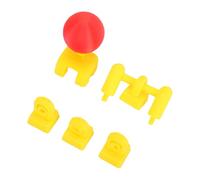 Capuchons de Touches de Joystick Rétro pour Claviers Mécaniques, Accessoire imprimé en 3D Vintage Améliorant L'expérience de Jeu en Plastique 7 Composants (Jaune Rouge)