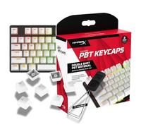 Capuchons de Touches en PBT HyperX - Jeu de Touches Complet, matériau PBT Double Face, Disposition Anglais (É-U), 104, Blanche