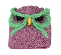 Capuchons de touches personnalisés motif hibou sculpté à la main, capuchons de touches de remplacement en résine de jeu OEM R4, capuchons de touches cool pour commutateurs clavier (Violette)