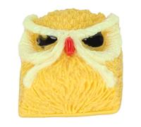 Capuchons de Touches personnalisés Motif Hibou sculpté à la Main, Capuchons de Touches de Remplacement en résine de Jeu OEM R4, Forme de Hibou Vif avec processus de Teinture pour (Jaune)
