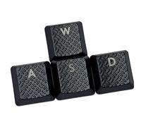 Capuchons de touches pour clavier de jeu en ABS, profil OEM, translucide, 4 pièces, couverture antidérapante, Texture, idéal pour les joueurs