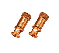 Capuchons de Valve Granite Juicy Nipple avec Fonction de Retrait du Noyau de Valve, Capuchons de Protection de Pneu de Vélo Faciles à Utiliser (Orange)