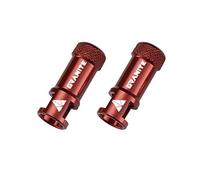 Capuchons de Valve Granite Juicy Nipple avec Fonction de Retrait du Noyau de Valve, Capuchons de Protection de Pneu de Vélo Faciles à Utiliser (Rouge)