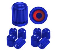 Capuchons de Valve Pitlane Performance® - Lot de 10 pour Pneus de Voiture, Couvre-Valves, Capsules de Valve pour Automobiles, SUV, Motos, Vélos - Adaptés à Tous Les Valves Schrader (Bleu)
