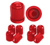 Capuchons de Valve Pitlane Performance® - Lot de 10 pour Pneus de Voiture, Couvre-Valves, Capsules de Valve pour Automobiles, SUV, Motos, Vélos - Adaptés à Tous Les Valves Schrader (Rouge)