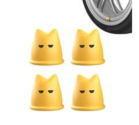 Capuchons de Valve pour Pneus 4 Capuchons en Forme de Chat pour Valve de | Cache-Tige Anti-Poussière pour Course Tout-Terrain Trajets Urbains Montagne Plein Air Auto Moto Vélo