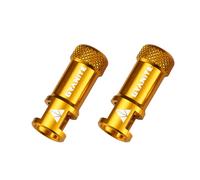 Capuchons de Valve Granite Juicy Nipple avec Fonction de Retrait du Noyau de Valve, Capuchons de Protection de Pneu de Vélo Faciles à Utiliser (Or)
