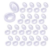 Capuchons de Vis à Charnière,200pcs Cache Vis Bouchon Plastique Couvercles à Vis Rabattables Cache Trou pour Décoration de Maisons, Armoires et Armoires de Meubles(Blanc)