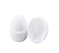 Capuchons d'écrous hexagonaux colorés en PE, couvercles de boulons rotatifs M3-M24, Protection extérieure décorative for roue voiture, du matériel coulissant(White,M16x24x27 (5Pcs))