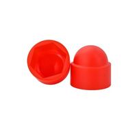 Capuchons d'écrous hexagonaux colorés en PE, couvercles de boulons rotatifs M3-M24, Protection extérieure décorative for roue voiture, du matériel coulissant(Red,M8x13x15 (10Pcs))