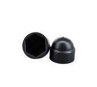Capuchons d'écrous hexagonaux colorés en PE, couvercles de boulons rotatifs M3-M24, Protection extérieure décorative for roue voiture, du matériel coulissant(Black,M5x8x10 (10Pcs))
