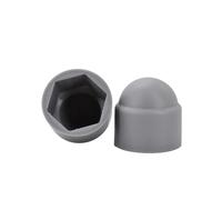 Capuchons d'écrous hexagonaux colorés en PE, couvercles de boulons rotatifs M3-M24, Protection extérieure décorative for roue voiture, du matériel coulissant(Grey,M8x14x15 (10Pcs))