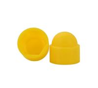Capuchons d'écrous hexagonaux colorés en PE, couvercles de boulons rotatifs M3-M24, Protection extérieure décorative for roue voiture, du matériel coulissant(Yellow,M10x17x20 (10Pcs))