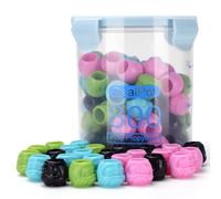 Capuchons d'encre de tatouage avec conteneur, tasses d'encres jetables de couleur mixte ATOMUS 100pcs avec boîte de conteneur de 800ml Kit d'approvisionnement de maquillage permanent de pigment