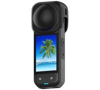Capuchons d'objectif en Silicone pour insta360 X5,Couvercle de Protection d'objectif Anti-Rayures et Anti-Chute Accessoire pour insta360 X5 (Noir)