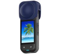 Capuchons d'objectif en Silicone pour insta360 X5,Couvercle de Protection d'objectif Anti-Rayures et Anti-Chute Accessoire pour insta360 X5 (Bleu)