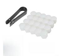 Capuchons Écrous pour roue 19mm Résistants UV Capuchons Écrous | Lot de 20 , diamètre 19mm, couleur blanche, matériau plastique léger, design élégant